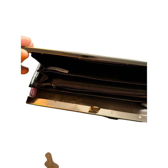 Vintage Pink & Black Leopard Print Clutch Wallet - Picture 6 of 9